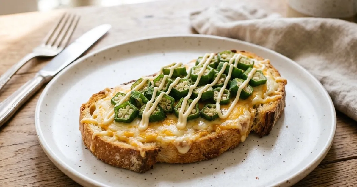 朝食や軽食に。オクラとマヨチーズの和風旨味トースト